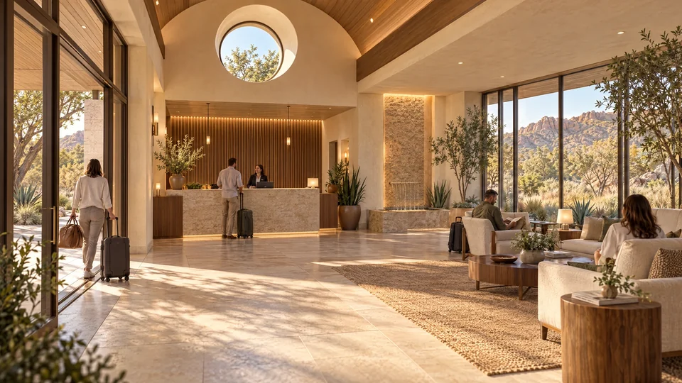 Preliminary Sage airport reception and water-feature concept